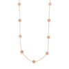 Sterling Silver Hammered Disc Station Long Necklace