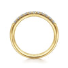 14K Yellow Gold 11 Stone French Pavé Diamond Wedding Band