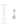 Sterling Silver CZ Double Square Earring Jackets