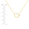 Two-tone Open Wire Heart Necklace with Diamond