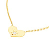 Heart with Diamond Adjustable Necklace