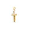 Two-Tone Diamond-Cut Crucifix Pendant