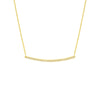 Curved Bar Adj. Necklace with 1/5tcw Diamond
