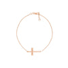 Sterling Silver Small Sideways Cross Bracelet
