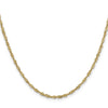14K 1.9mm Singapore Chain Anklet
