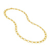 Alternating Round Link and Beaded Bar Necklace