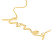 Cursive Love Necklace with 3pt Diamond