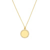 Diamond Framed Engravable Disk Necklace