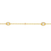 Diamond Marquise Bezels and Beads Bracelet