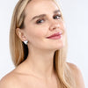 Sterling Silver Heart Puff Hoop Earrings