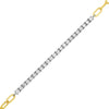 Two Tone 5/8tcw Diamond Paper Clip Bracelet