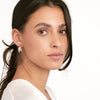 Two-Tone Criss-Cross Omega Back Hoops