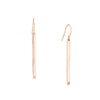 Bar Earrings in Plated Sterling Silver with CZ