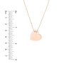 Engravable Heart Plate Adj. Necklace