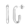Sterling Silver J-Hoop Earrings