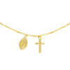 Mary and Cross Dangles Adjustable Choker