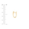 Tapered Oval Hoop Earrings