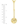 Diamond Radiant Medallion Paper Clip Lariat Necklace