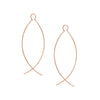 Curved Wire Threader Earrings