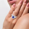 14K 0.78Ct Diamond Sapphire Ring