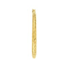 3mm x 40mm Diamond-Cut Hoop Earrings