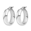 10K White Gold Polished Hinged Hoop Earrings