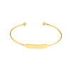 Engravable ID Cuff Bangle with Beaded Ends