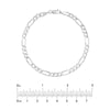 Sterling Silver 4.75mm Concave Figaro Chain with Lobster