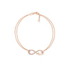 Plated Sterling Silver CZ Infinity Love Bracelet