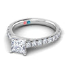 Lab Grown Diamond Pave Diamond Shank Ring