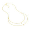 Diamond Drops Necklace on D/C Bead Chain