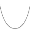 14K White Gold 2.4mm Semi-Solid D/C Round Box Chain