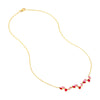 Pink Sapphire and Ruby Blossom Necklace