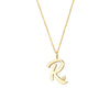 Script 'R' with Diamond Bezel Necklace