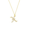 Diamond Gothic 'X' Necklace
