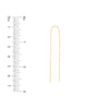 Staple Bar Threader Earrings on Box Chain