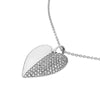 50/50 Diamond Heart Pendant (5/8tcw) in White Gold