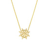 Mini Ship Wheel Adjustable Necklace