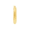 25mm x 4mm Diamond-Cut Hoop Earrings