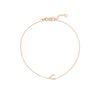 Sideways Mini CZ Wishbone Adj. Bracelet