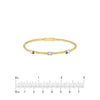 Cross-Cross Diamond Yellow/White Mesh Bangle