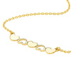Solid and Open Hearts Bar Necklace
