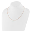 Sterling Silver Rose Gold-plated Adjustable 1.1mm D/C Spiga Chain