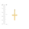 Fluted Bar Cross Pendant