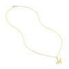 Script 'M' with Diamond Bezel Necklace