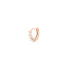 Pave Diamond Sides Spiked Huggie Earrings