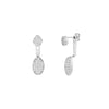 Sterling Silver CZ Teardrop and Oval Earring Jackets