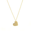 Flat Tilted Heart Engravable Necklace