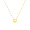 So You Cutout Heartbeat Mini Disc Adjustable Necklace