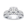 14K WG 1.00CT Diamond Bridal Ring